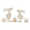 Mot.Bois Amis De Pâques av.Oeuf,FSCMixCr, Nature, En 5 Pièces, 19,5x27,5cm 1kit