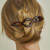 Ssecondo French Brown Curved Hair Clip, Noa