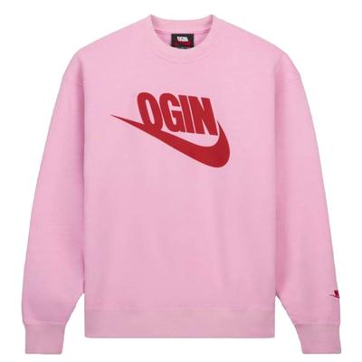 Nike X Nigo Collaboration Fw24 Crewneck Pullover Long Sleeve Sweatshirt Men Sweatshirt Pink FV5942-621