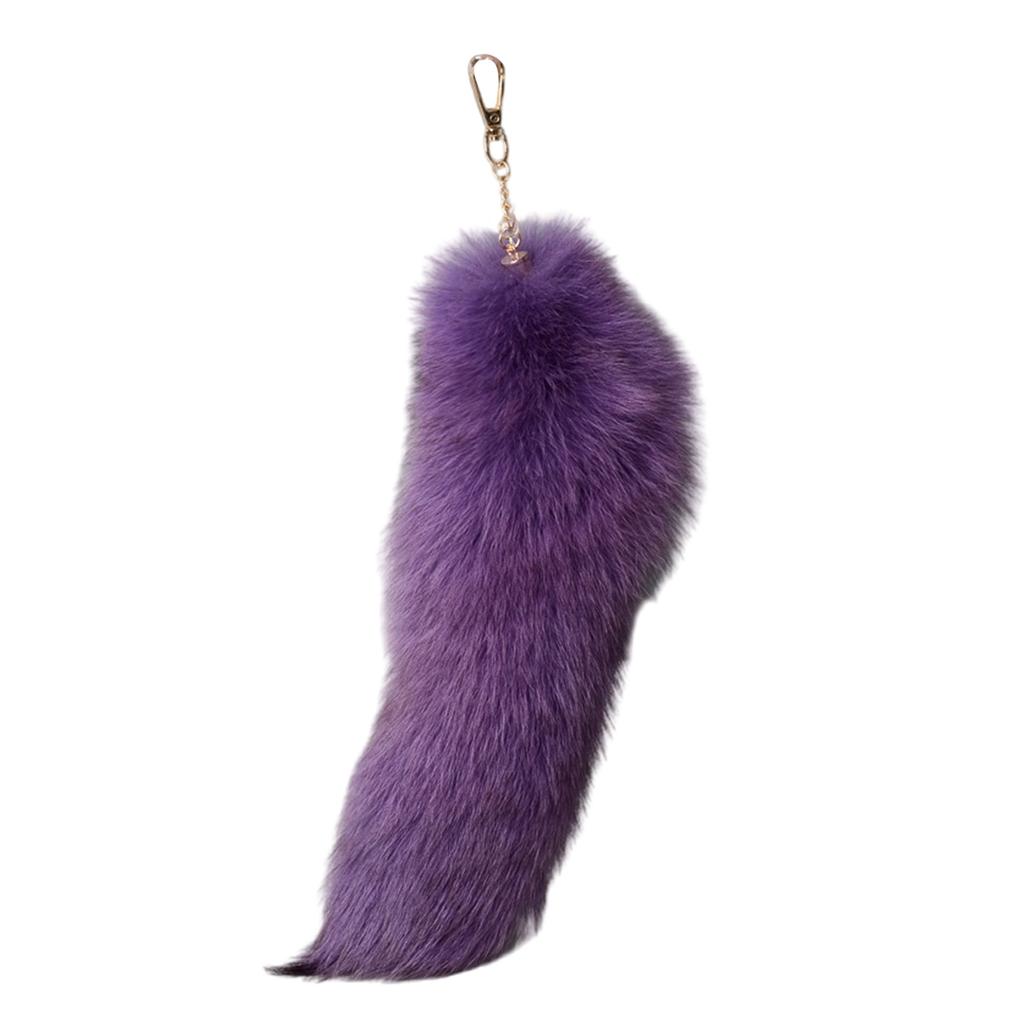 Fluffy Faux Fur Fox Tail Keychain Elegant Keyrings Charm with Foxes Tail Pendant Fashionable Keychain Decorations