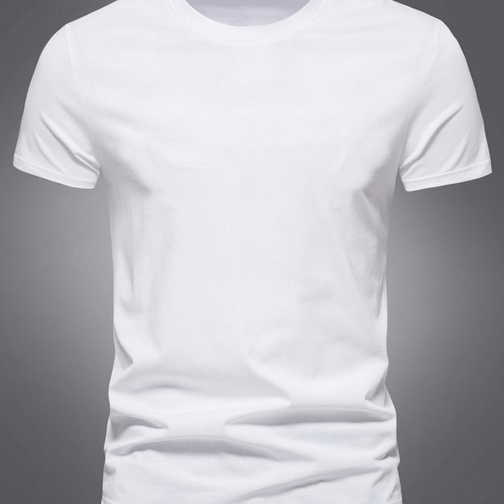 Летняя мужская футболка из 100% чистого хлопка, повседневная спортивная, свободного кроя, оверсайз, простая, с принтом в виде букв, с круглым вырезом и короткими рукавами, топ