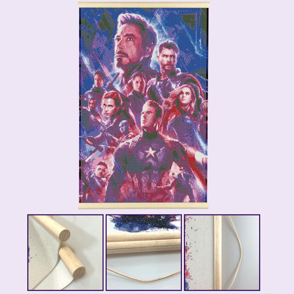 40x60cm DIY Full Square Drill Superhero Avengers Embroidery Rhinestone