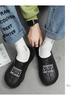 Мужские хлопковые тапочки больших размеров с нескользящей подошвой - для дома/улицы, теплые, зимняя обувь, закрывающая пятку.