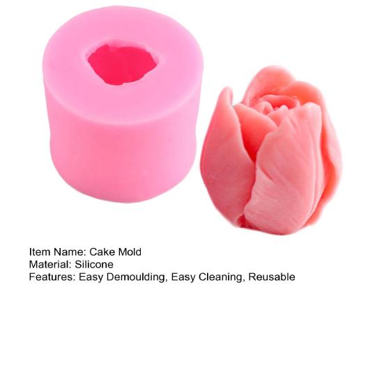 Cake Mold Non-stick Food Grade Tulip Bud Shape Fondant Chocolate Baking Mold Home Supply