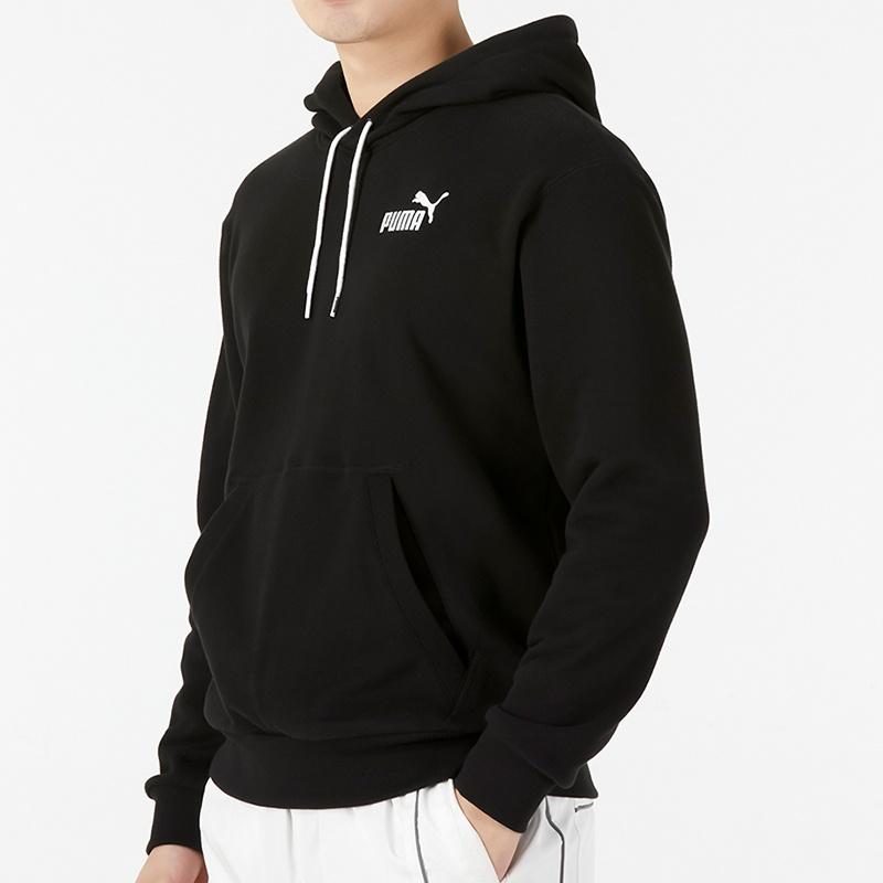 PUMA Ess + Contrasting Colors Chest Embroidered Logo Black Men's 849585-01