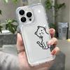 Cartoon Cute Cat Line Phone Case For iPhone 13 Case iPhone 11 14 15 Pro 12 Pro Max X XR XS Max 7 8 Plus SE Silicone Cover Bumper