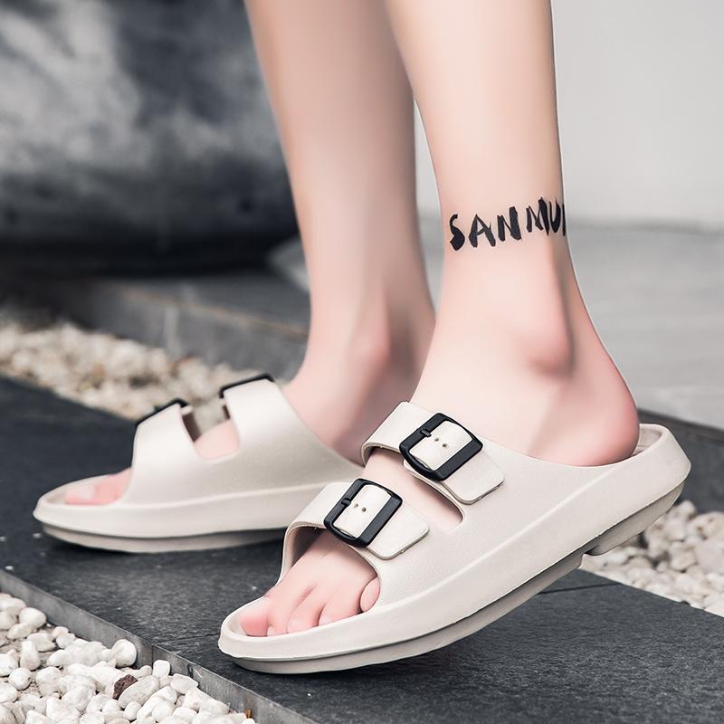 Женские тапочки Cloud на толстой платформе с двойной пряжкой и мягкой подошвой, сандалии-подушки, женские летние пляжные нескользящие шлепанцы