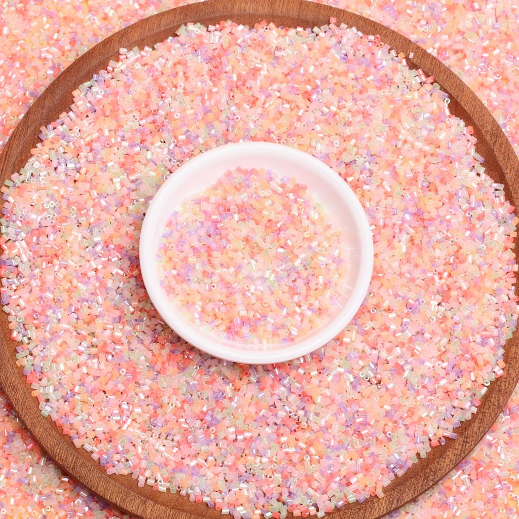 Около 52000 шт. цвет макарон, акриловые ювелирные изделия «сделай сам», аксессуары 2*3 мм, круглые бусины-трубки для изготовления браслетов