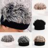 Creative Wig Hat Funny Short Hair Caps For Women Men Novelty Street Hip Hop Beanie Hat Spiked Fake Hair Funny Retro Caps