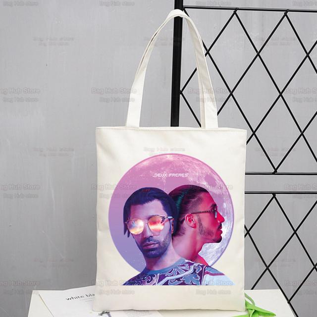 Новое поступление, холщовая сумка PNL Rapper Le Monde Chico, сумки-тоут с принтом QLF Freres Singer, сумки для покупок для девочек, повседневная упаковка