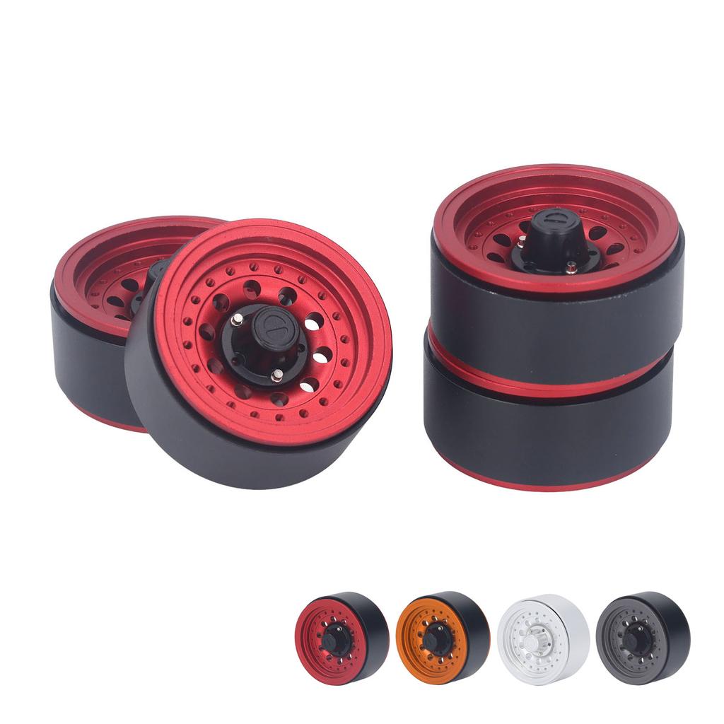 4PCS RC Beadlock Wheel Rim Set 1,9 дюймов Алюминиевый сплав 1/10 RC Автомобильная ступица колеса для осевого SCX10 I II II