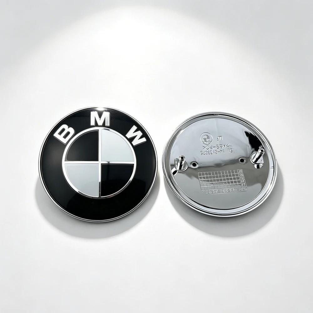 2pcs 82mm 74mm Car Front Hood Bonnet Emblem Logo Rear Trunk Badge For BMW E34 E36 E46 E61 F90 E91 E92 F07 F10 E60 F18 F20 F30 CW4