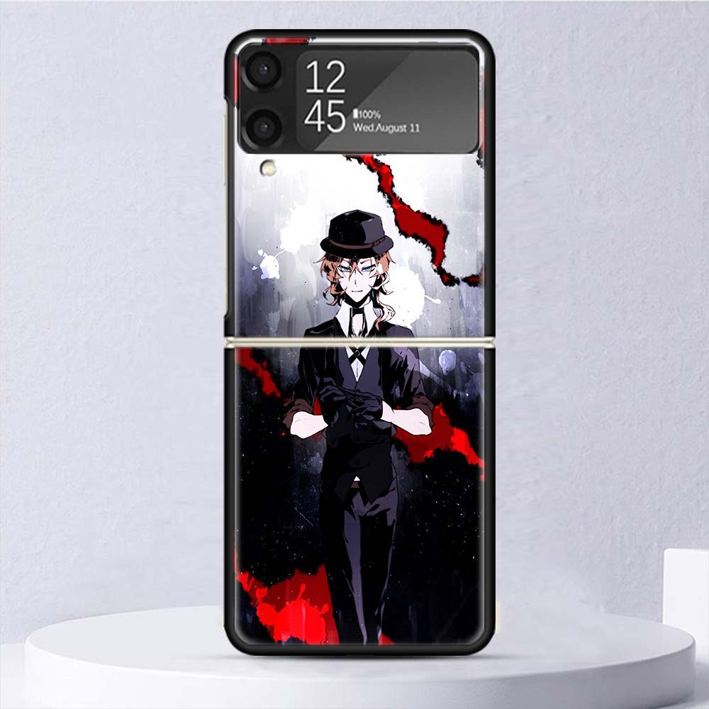 Bungo Stray Dogs Чехол для Samsung Galaxy Z Flip 7 6 5 4 3 5G Накахара Чуя Ударопрочный Чехол для Телефона Z Flip3 Flip4 Flip5 Flip6 Fl