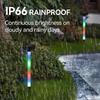 Водонепроницаемые Солнечные Садовые Фонари 10 светодиодов Освещение RGB Светодиоды Цветные RGB Светодиоды Аккумулятор 1200 мАч Работают от Солнечной Энергии