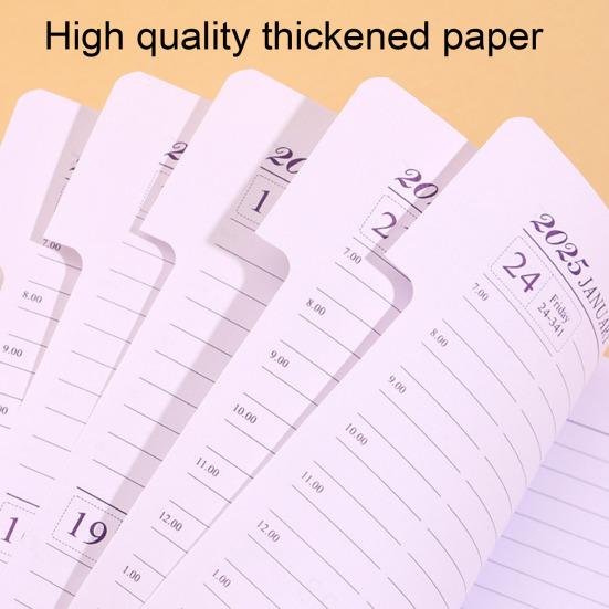 Планировщик дел на 2025 год с держателем для ручки в обложке из искусственной кожи Планировщик на месяц и неделю