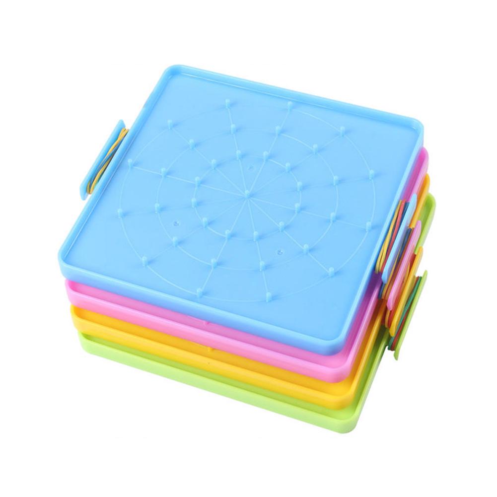 16x16cm Nails Board Elastic Geoboard Kids Double Peg Teaching