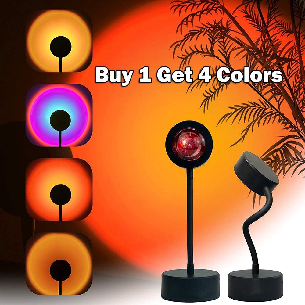 LED USB Sunset Lamp Sunset Projector Mood Light Living Room Bedroom Night Light Room Decor Bar Atmosphere Photography Background