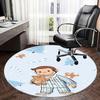 Curious George,Christmas Chair mat Round Rug Office carpet, Non slip, Suitable for Living Rooms, Bedrooms Decor 1205522a