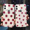 Transparent Phone Case For Iphone 13 12 11 Pro XS Max XR X 8 7 6S Plus 5S SE 2020 Polka Dot Love Heart Clear Back Cover
