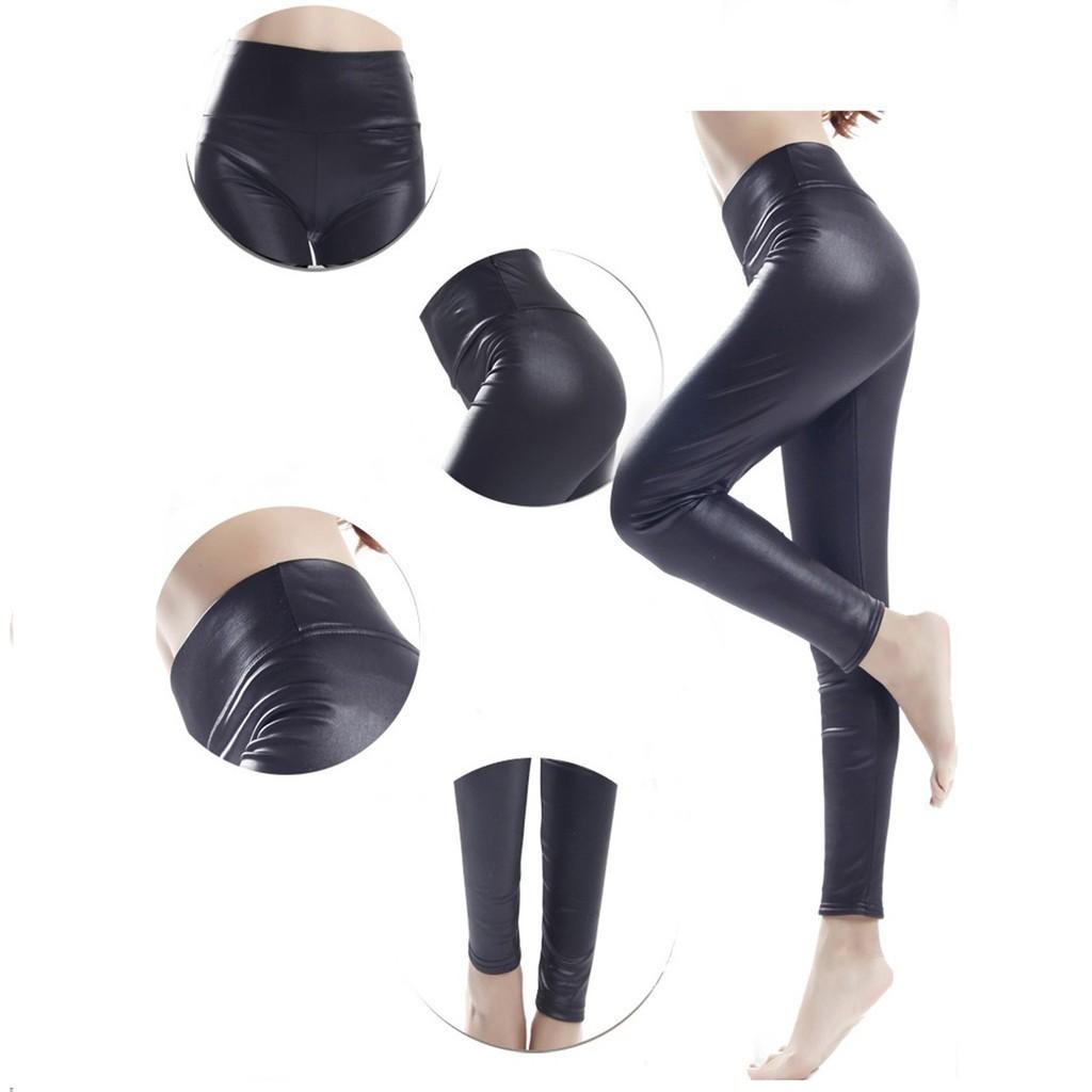 Elegant New For Women Girl Lady Faux Leather Pencil Pants Black Slim Trousers Legging For Chic Outfits