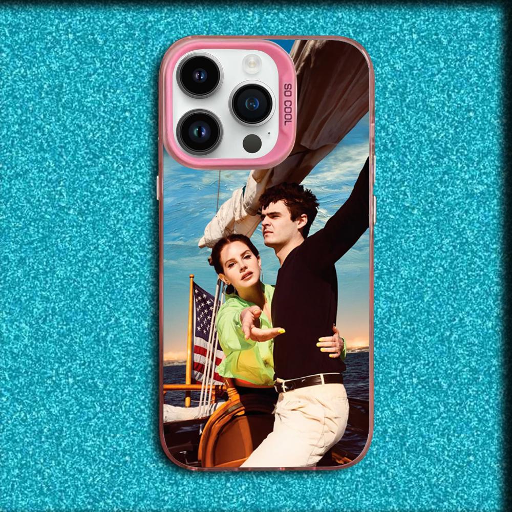 Чехол для телефона L-Lana Del Rey Singer для iPhone 16,15,14,13,12,11,Mini,Pro,MAX Розовый Матовый Силиконовый Чехол