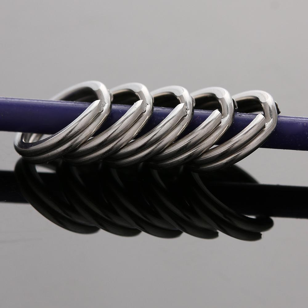 100PCS Lot Durable High Quality Stainless Steel Swivel Snap Fish Connector Fishing Split Rings