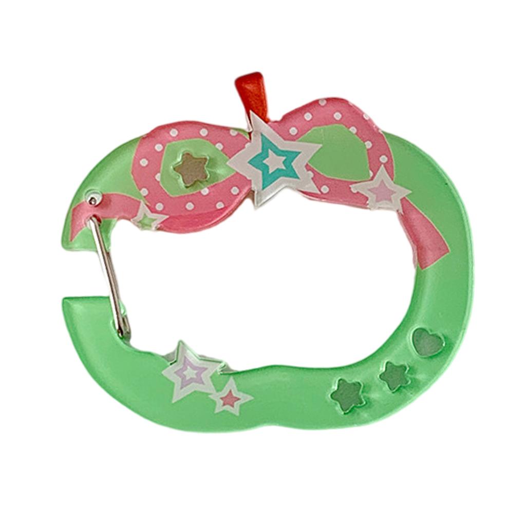 Practical Acrylic Carabiner Keychain For Backpacks HandbagsLightweight Decorative Accessory For Students And Office Use