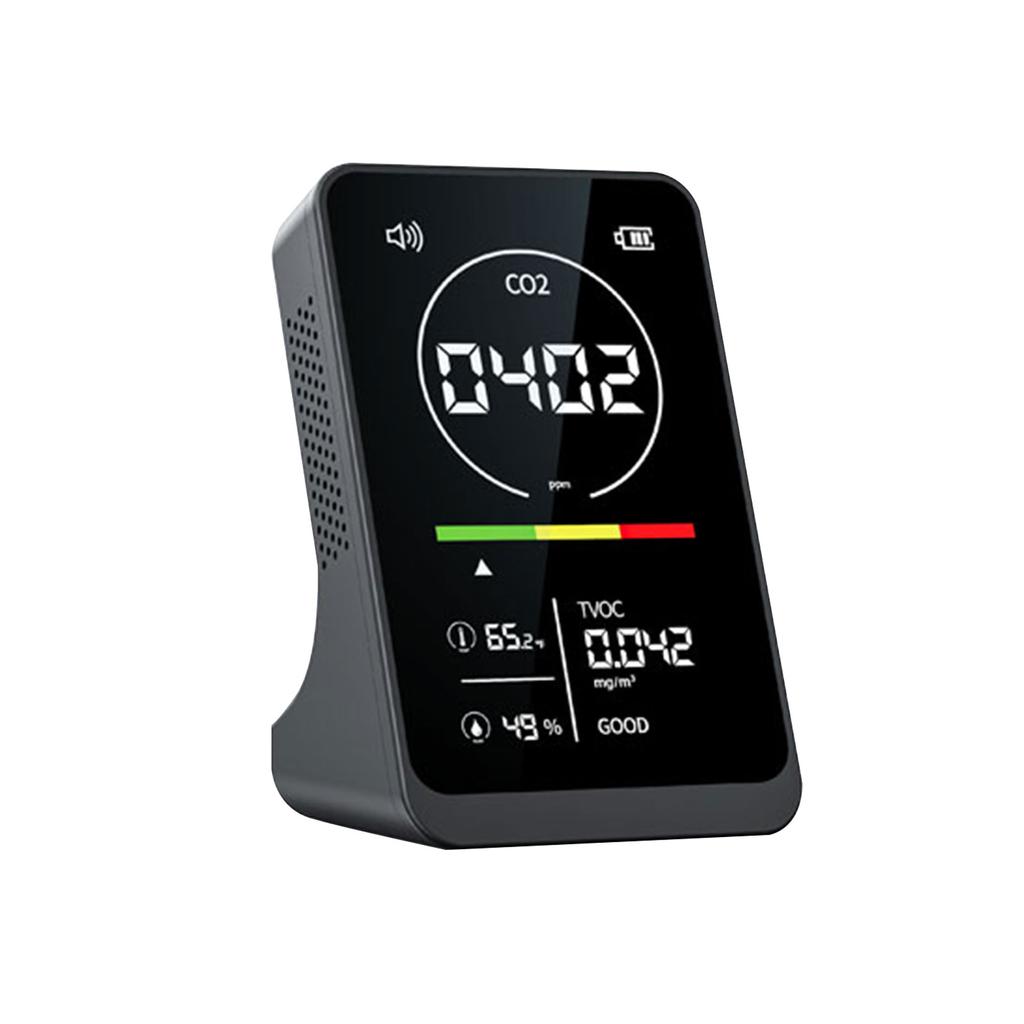 CO2 Tester Indoor Digital Air Quality Meter with Temperature Humidity TVOC Detection Carbon Dioxide Detector with Alarm