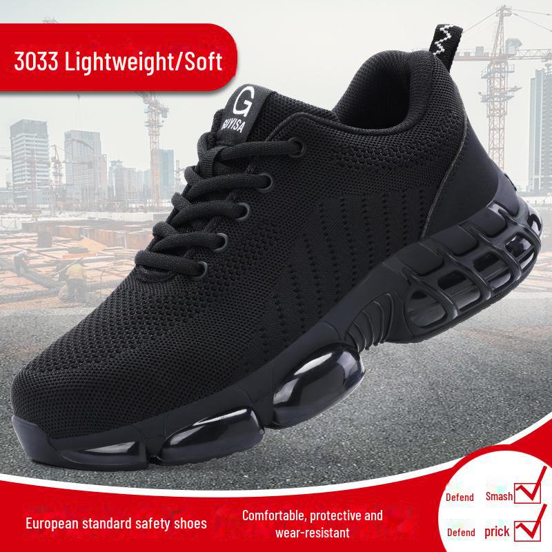 Мужские легкие защитные ботинки со стальным носком — защита от ударов и проколов, вращающаяся пряжка для осенне-зимних строительных работ