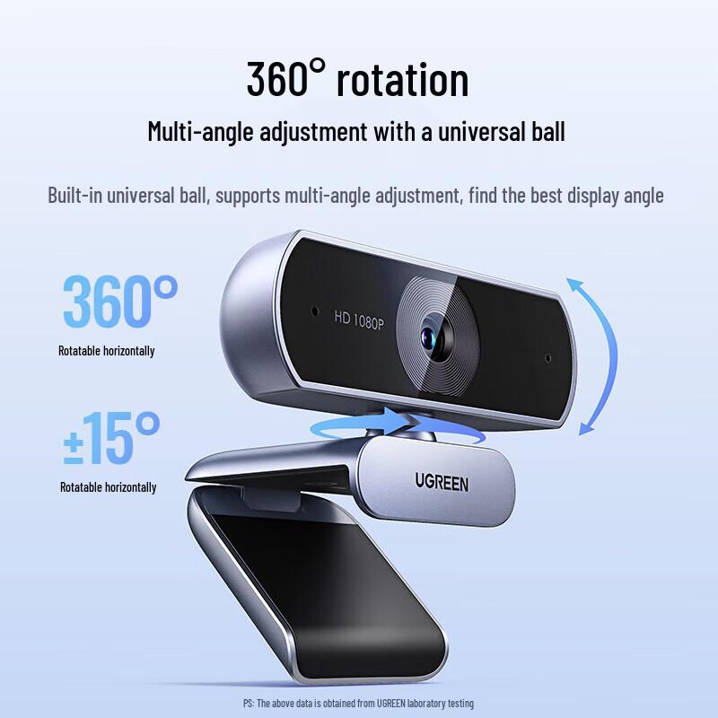 UGREEN 1080P USB Auto-Focus Wide-Angle Webcam