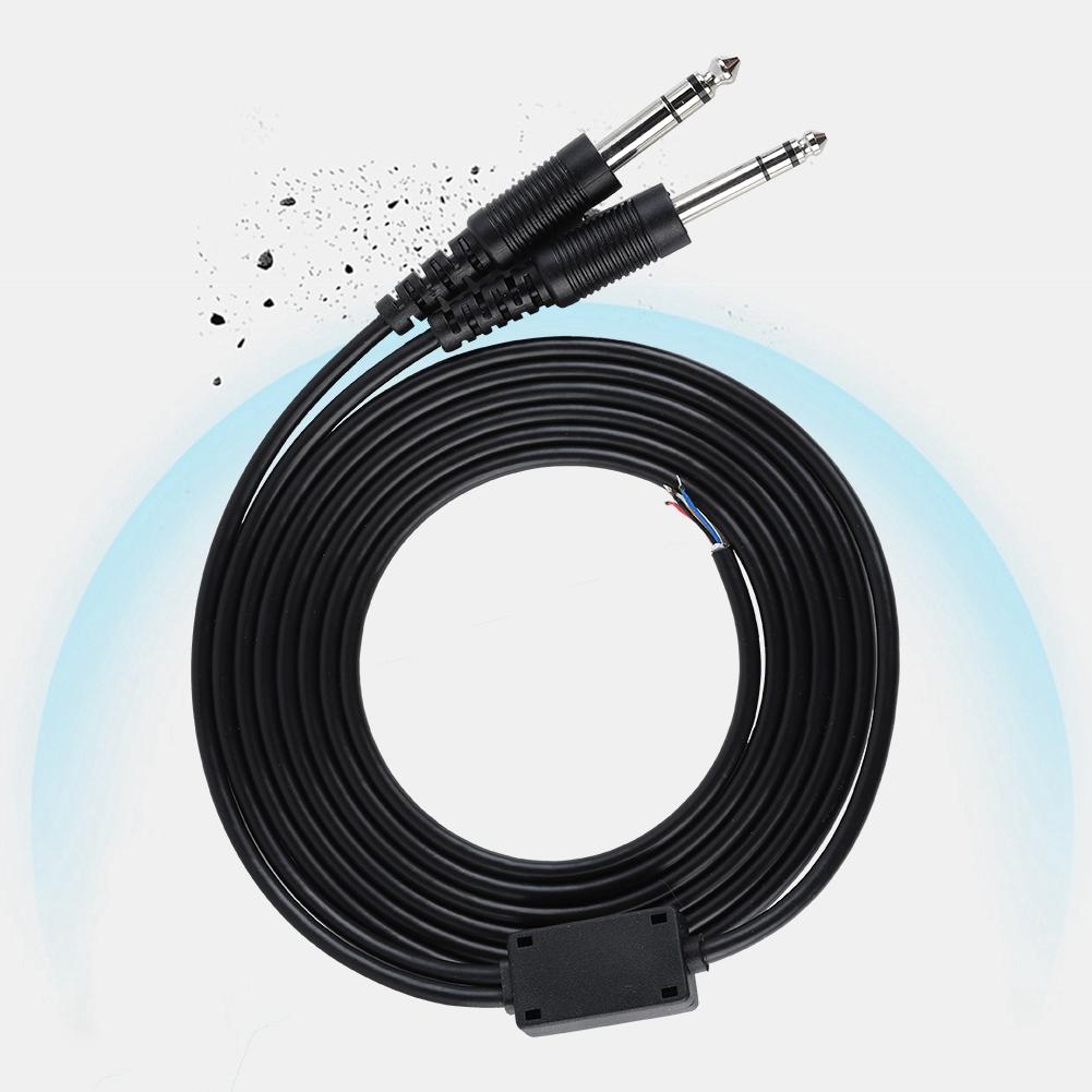 2m 2.2yd DIY Replacement Cable for Aviation Headphone Headset Plane 1 4   Dual GA Plug