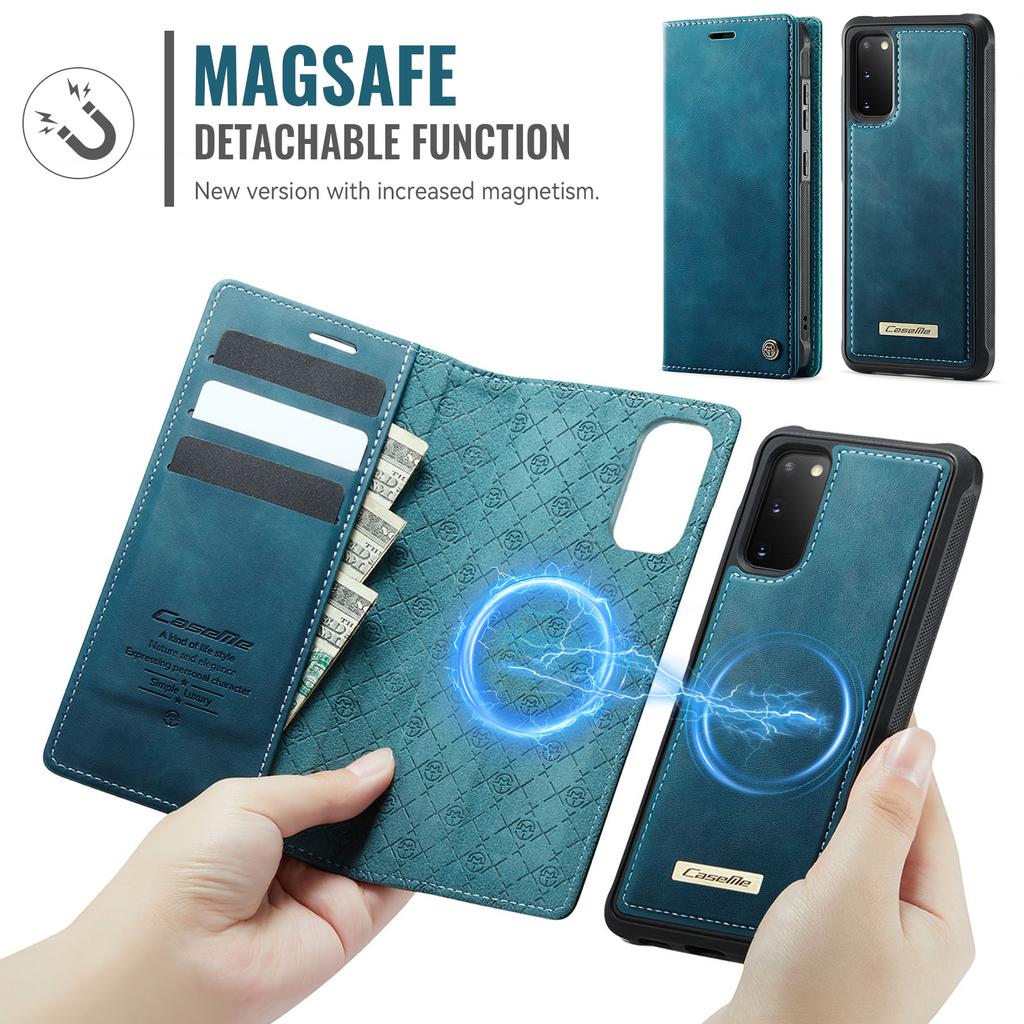 For Samsung Galaxy S20 4G/Galaxy S20 5G Case CASEME C49 Compatible with MagSafe RFID Blocking Detachable Wallet Leather Phone Cover