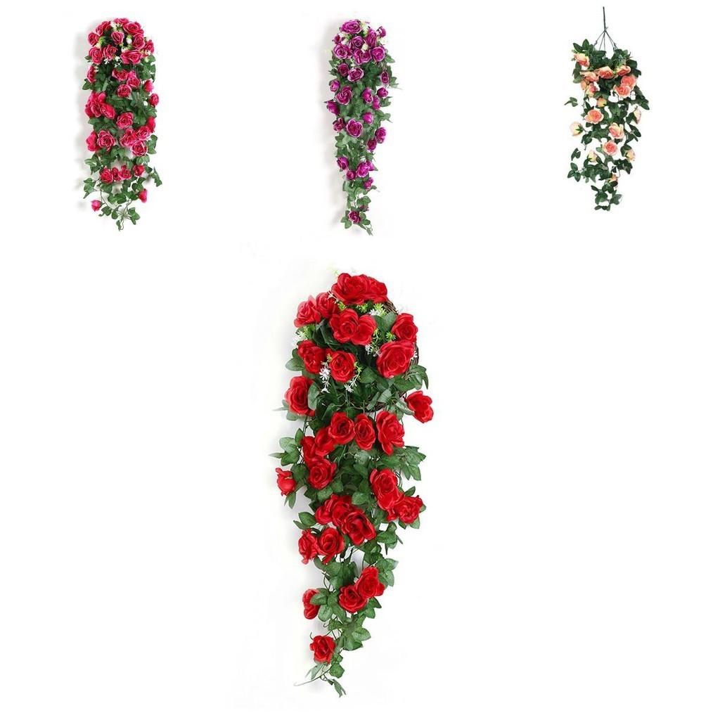 Luxurious 90cm Fake Silk Rose Vine Featuring Realistic Leaves Perfect For Festive Decor