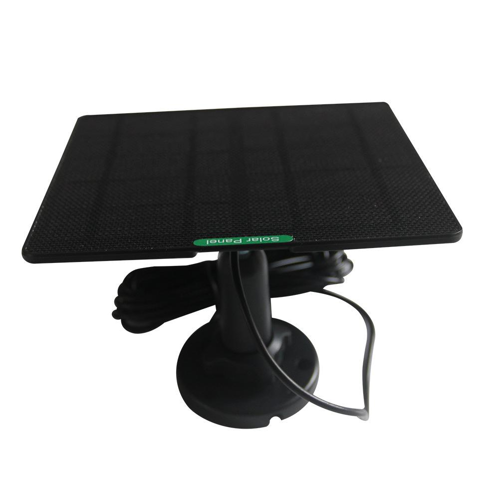 Portable 5W Solar Panel for Security Cameras - 360° Adjustable with USB C/DC Output, Compatible with Eufy Blink Reolink