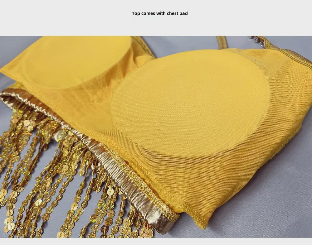 Sequined Tassel Latin Dance Dress for Women - Stage Performance Costume