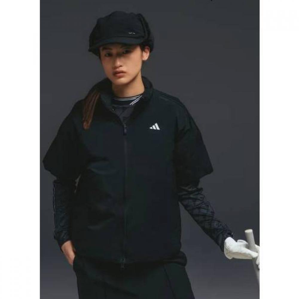 AdidaS Golf 24fw Women S Down Short Sleeve Anorak Im7195 Black