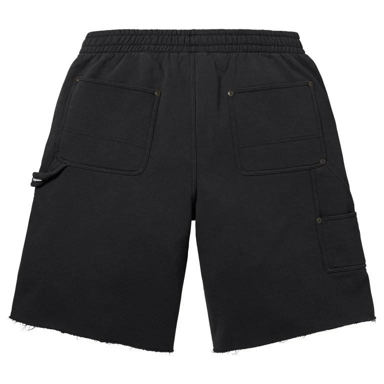 Supreme Double Knee Painter Sweatshort Black