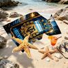 Custom Name Personalized AFA Print Beach Towel, for Trip Camping Beach Party Home Decor, Birthday Gift for Family & Friends