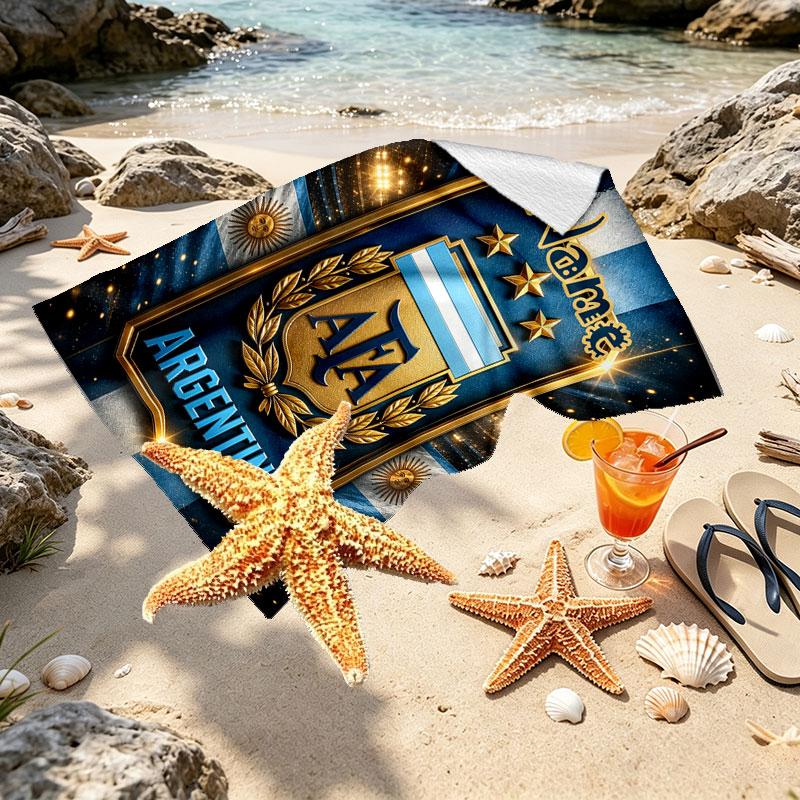 Custom Name Personalized AFA Print Beach Towel, for Trip Camping Beach Party Home Decor, Birthday Gift for Family & Friends