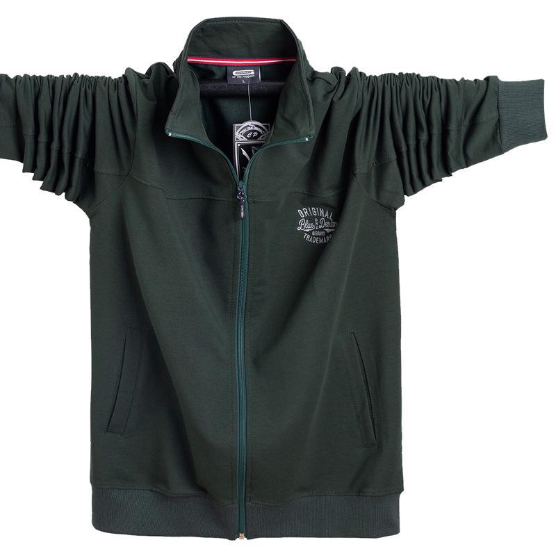 Men's Plus Size Zipper Sweatshirt Coat - 2024 Autumn/Winter Collection, Loose Thin Fit, Model 5083