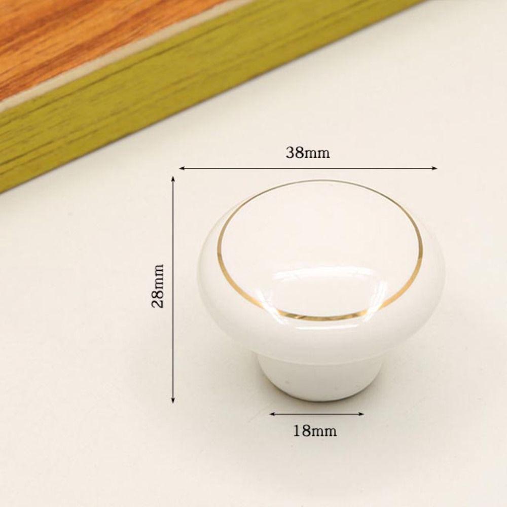 Single Hole Ceramic Cabinet Knob European Style Drawer Knobs Door Pull Handles Children's Room