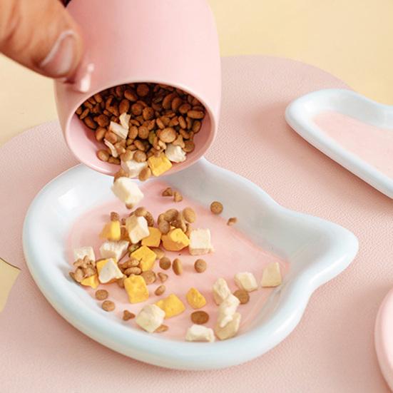 Ceramic Cats Feeding Bowl Kitten Food Whisker Friendly Dish