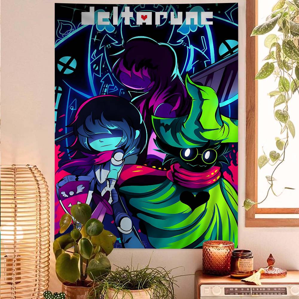 Видеоигра U-Undertale Напечатанный Большой Настенный Гобелен Искусство Научная Фантастика Комната Домашний Декор Декор Одеяло