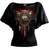Spiral Direct Womens/Ladies Cry Of The Wolf Batwing Sleeve Top