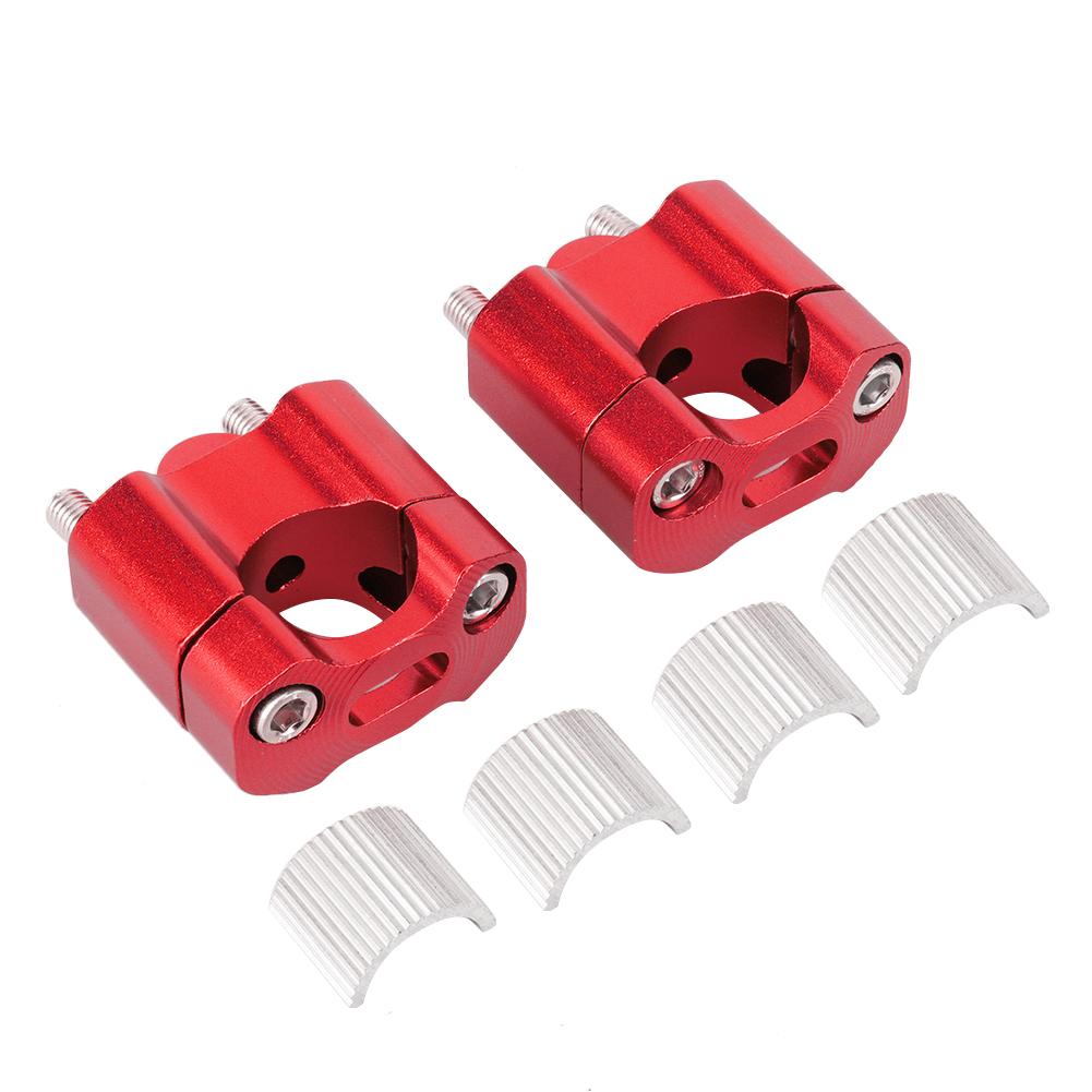 1Pair 22mm/28mm 1/8in 7/8in Motorcycle Handlebar Mount Clamps Riser Adapter CNC Aluminum Alloy Motorcycle Handlebar Clamps