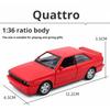 Модели автомобилей Quattro 1980 года в масштабе 1/36, игрушка, литые под давлением, модель транспортного средства, открывающиеся двери, инерционный механизм, спортивный автомобиль для коллекции взрослых, подарки