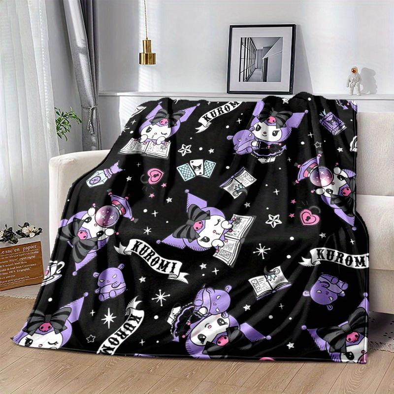 1pc. Cute Kuromi Cat Print Blanket - Perfect for Home, Office, Outdoor Use & G