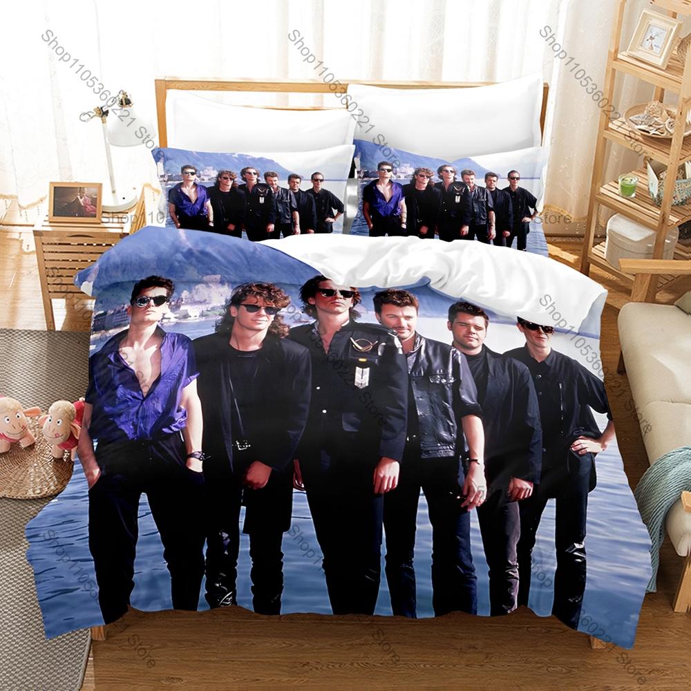 INXS Bedding Set Duvet Cover + 2 Pillowcases Australian New Wave Rock Michael Hutchence Vintage 80s Bedroom Decor