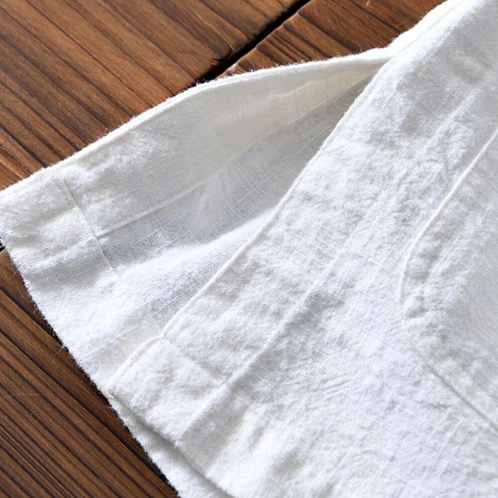 Повседневные мужские рубашки в китайском стиле, традиционная рубашка кунг-фу Тай Чи, пальто, костюм Тан, униформа, куртка, мужская одежда