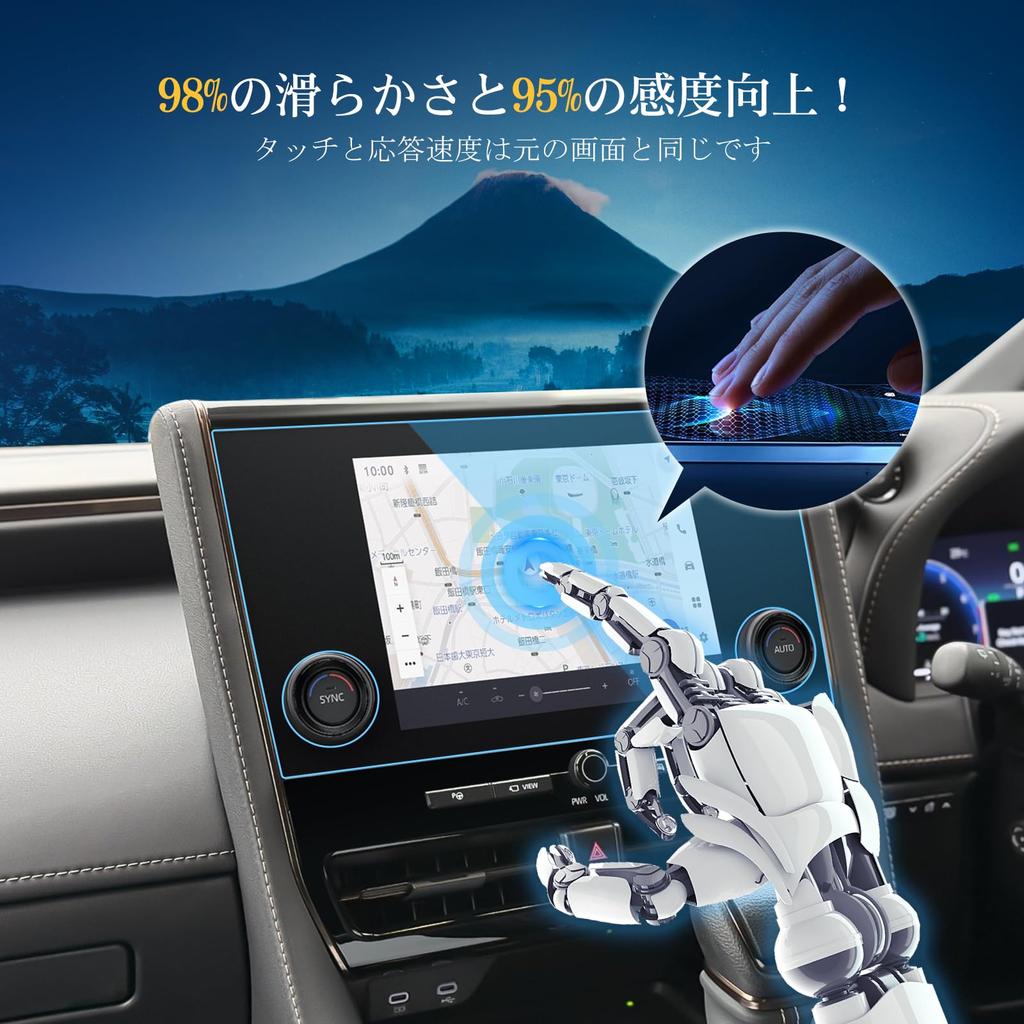 LFOTPP Toyota Alphard 40 Серия Эксклюзивная Прозрачная ПЭТ Навигационная Пленка Alphard 40 Серия Защита от отпечатков пальцев Защита от царапин Легкое нанесение